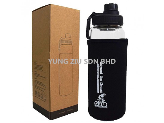 IQ0358#1100ML GLASSBOTTLE WITH COVER